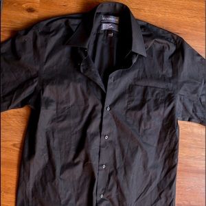 Covington Black Short Sleeved Buttondown